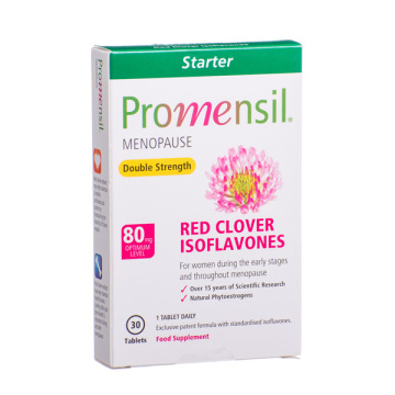 PROMENSIL Menopause DOUBLE STRENGHT su rausdonojo dobilo izoflavonais, 80mg., N30