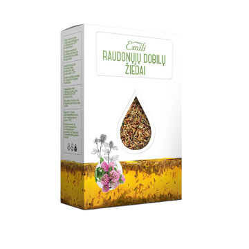 Raudonųjų dobilų žiedai (Flores Trifolii pratensis) 40g Emili