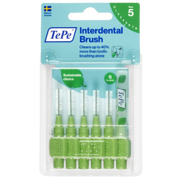 TePe zielone szczoteczki międzyzębowe 0,8mm, 6 szt.