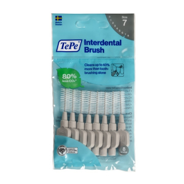 Pilki tarpdančių šepetėliai TePe 1.3mm, ISO 7, 8 vnt