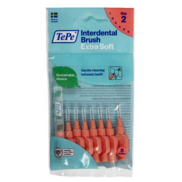 Szczoteczki interdentalne 0,5mm, bardzo miękkie czerwone, 8 szt.