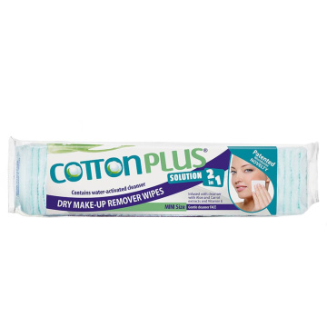 COTTON PLUS 2 IN 1 suche płatki kosmetyczne z mleczkiem ALOE VERA, 80 szt.