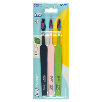 Dantų šepetėlis Select Colour 3 vnt., minkštas, blisteris