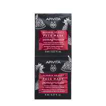 APIVITA, EXPRESS BEAUTY kaukė veido, su granatais, gaivinamoji 2 x 8ml