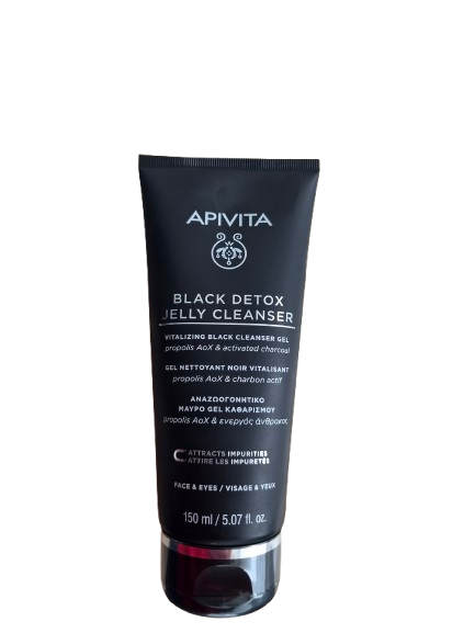APIVITA, BLACK DETOX JELLY veido prausiklis, 150ml