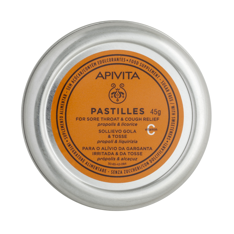 APIVITA pastilės su propoliu ir saldymedžiu, 45g