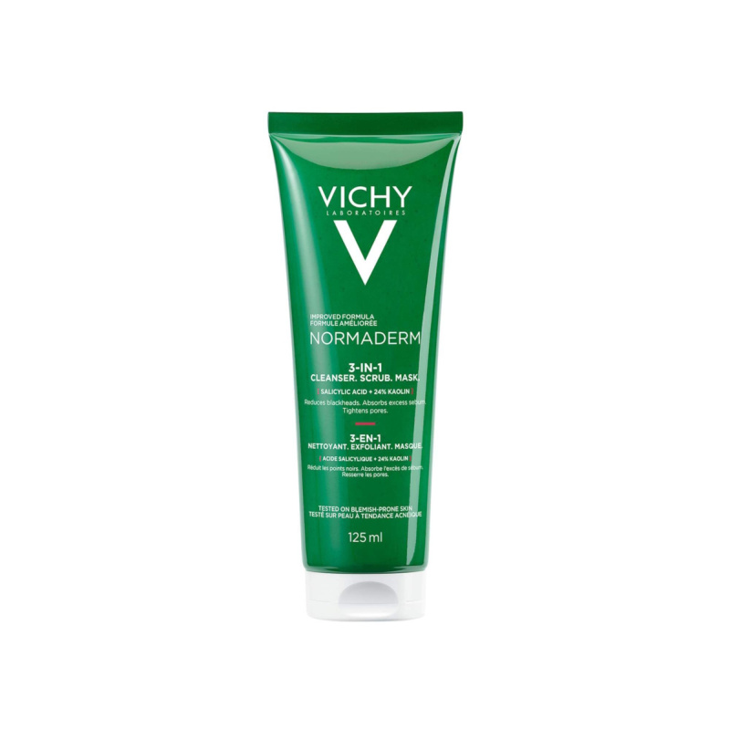 VICHY, preparat oczyszczający, peeling, maska NORMADERM, 125 ml