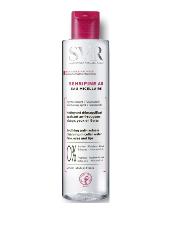 SVR, SENSIFINE AR micelinis vanduo jautriai raustančiai odai, 200ml