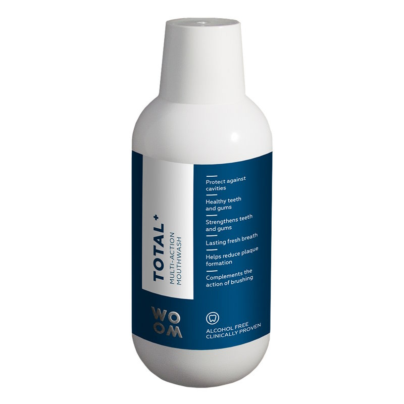 WOOM daugiafunkcis burnos skalavimo skystis TOTAL +, 500 ml