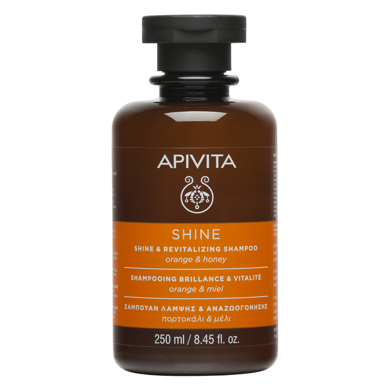 APIVITA šampūnas, suteikiantis plaukams žvilgesio, 250ml.