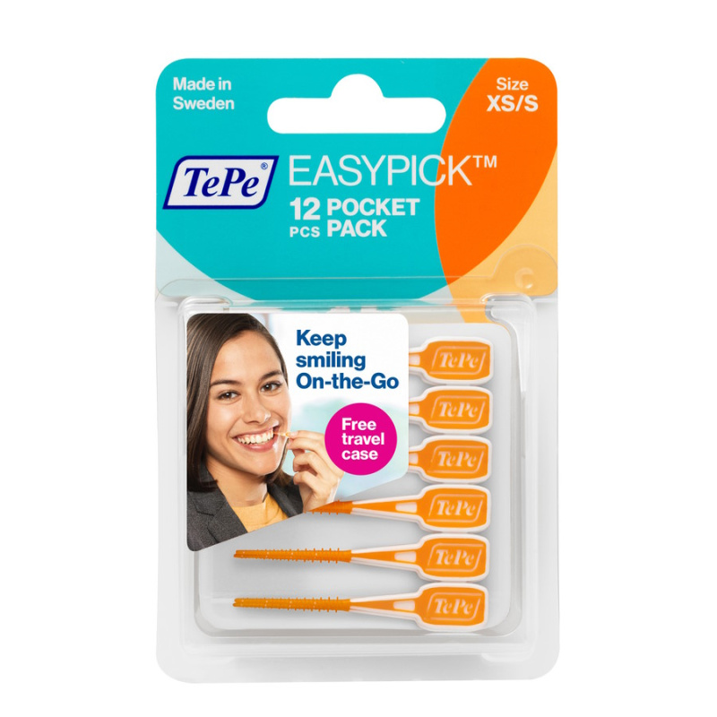 Зубочистки EasyPick XS/S оранжевые Pocket Pack, блистер