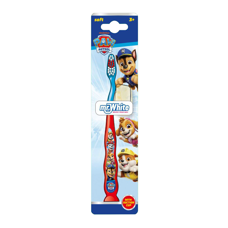 Mr. White PAW PATROL miękka szczoteczka do zębów dla dzieci od 3 lat, 1 szt.