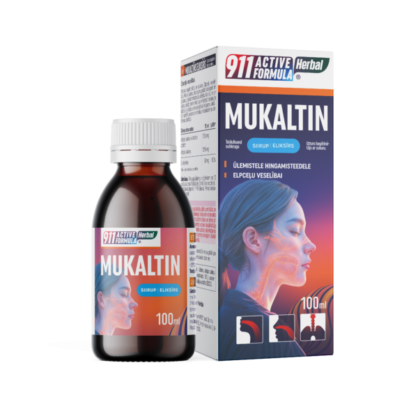 911 ACTIVE FORMULA HERBAL Mukaltinas, skystis, 100ml