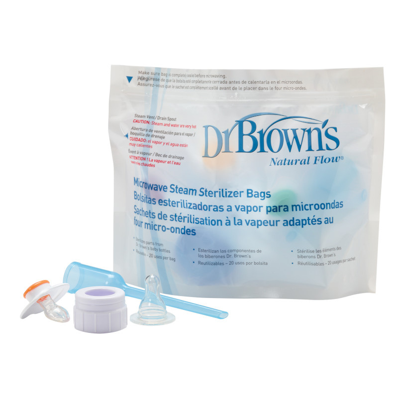 DR.BROWN'S sterilizavimo maišeliai mikrobangų krosnelei, 5 vnt.