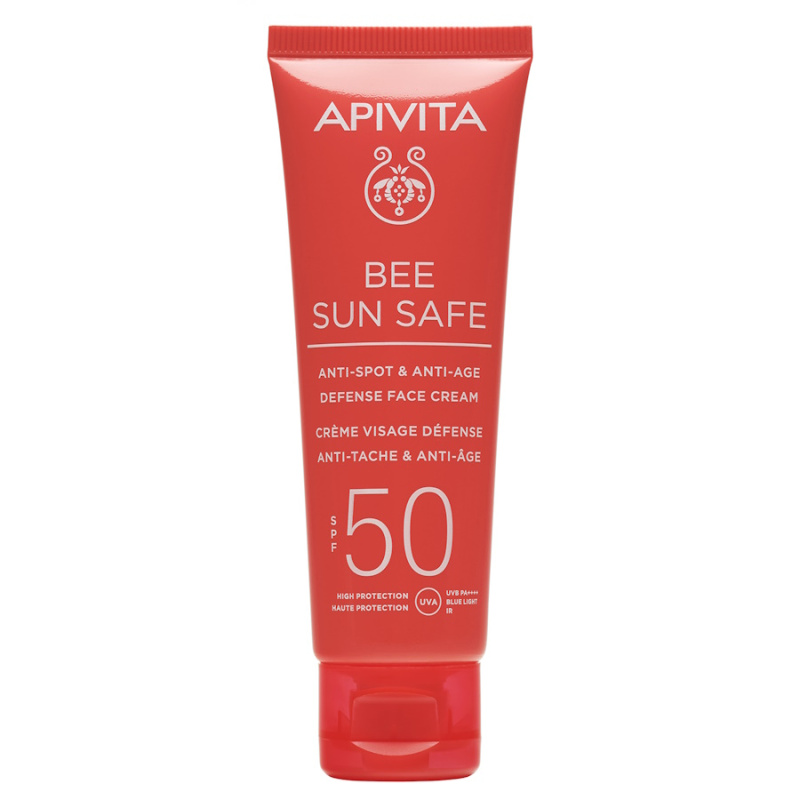 APIVITA, BEE SUN SAFE Anti-Spot&Anti-Age apsauginis kremas SPF50, 50ml