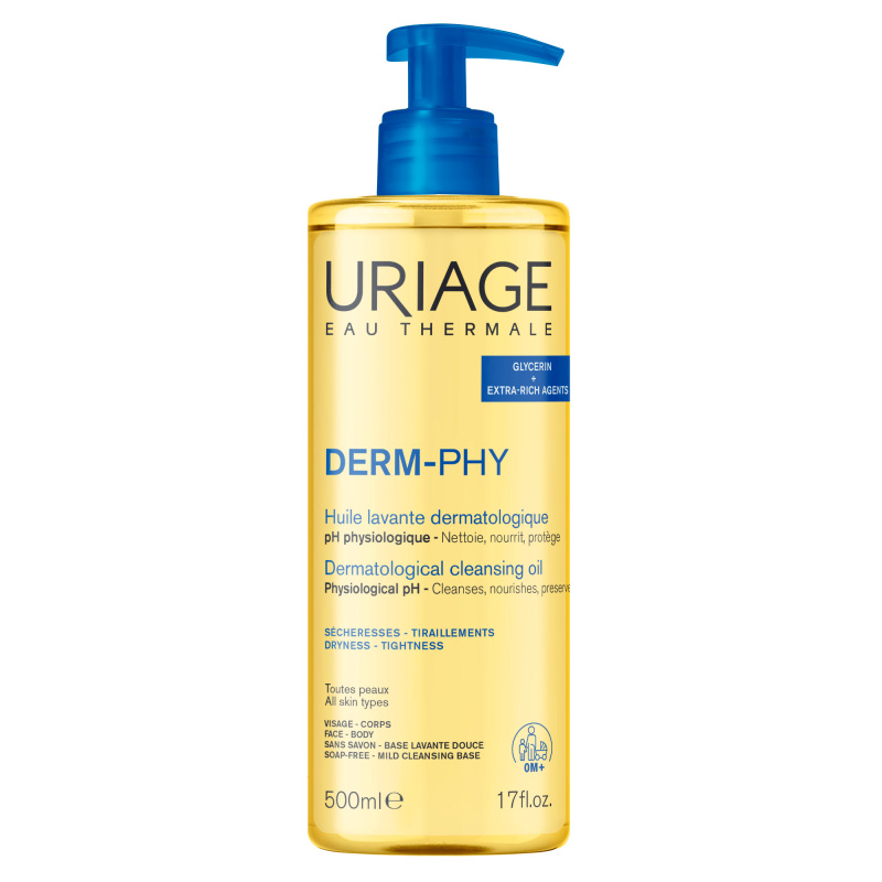 URIAGE, DERM-PHY HUILE aliejinis prausiklis, 500ml