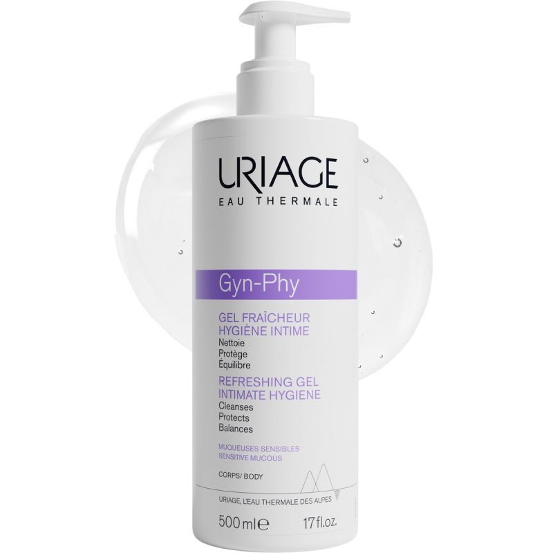 URIAGE, GYN PHY освежающий гель для интимной гигиены, 500 мл