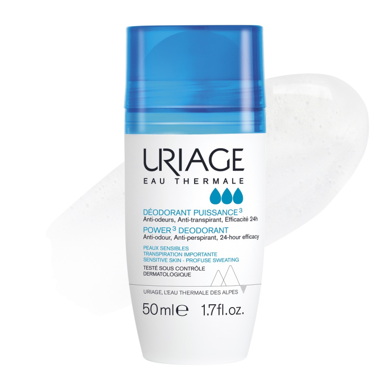 URIAGE, rutulinis dezodorantas–antiperspirantas, POWER3, 50ml