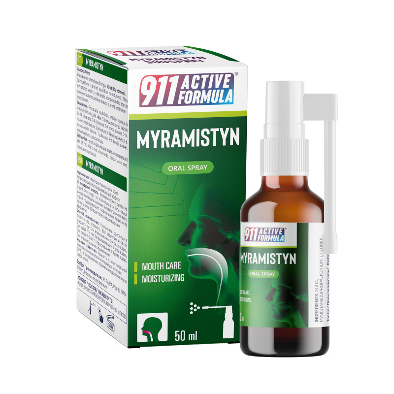 911 Active Formula Myramistyn. Burnos purškalas, 50 ml