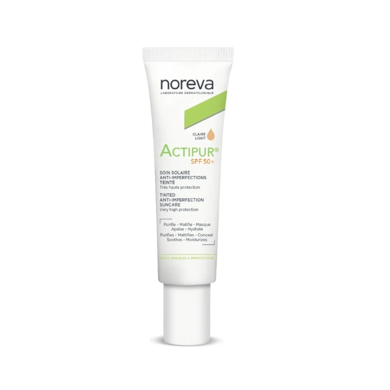 NOREVA, ACTIPUR BB veido kremas SPF50+, šviesaus atspalvio, 30ml