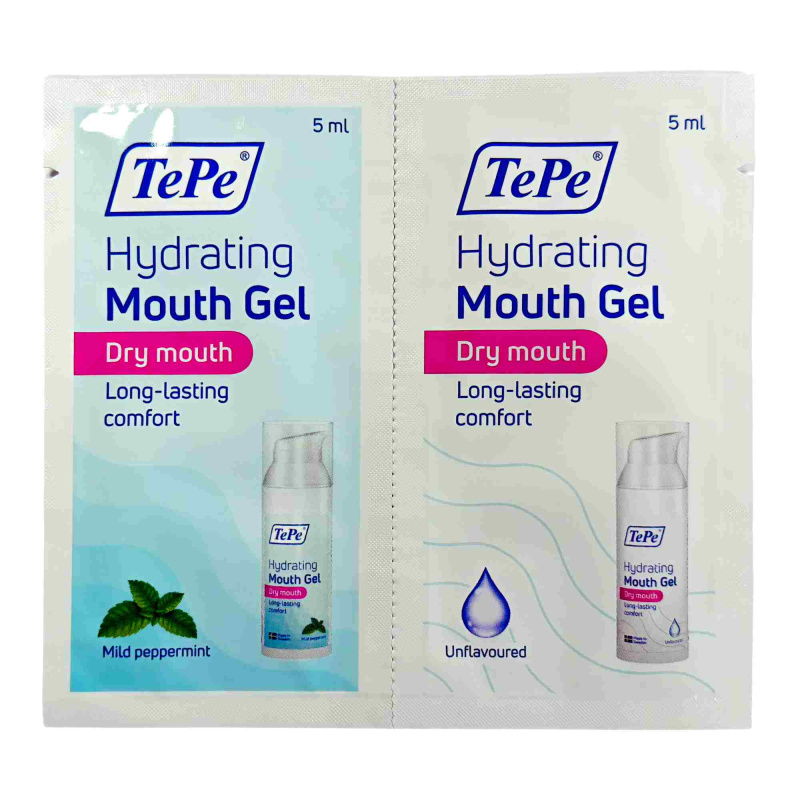 Próbka TePe Hydrating Mouthgel Dry Mouth, mięta/bezzapachowy, 2 × 5 ml