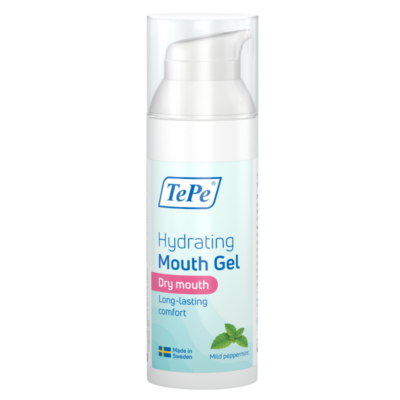 TePe, drėkinamasis burnos gelis sausai burnai, mėtų skonio, 50ml