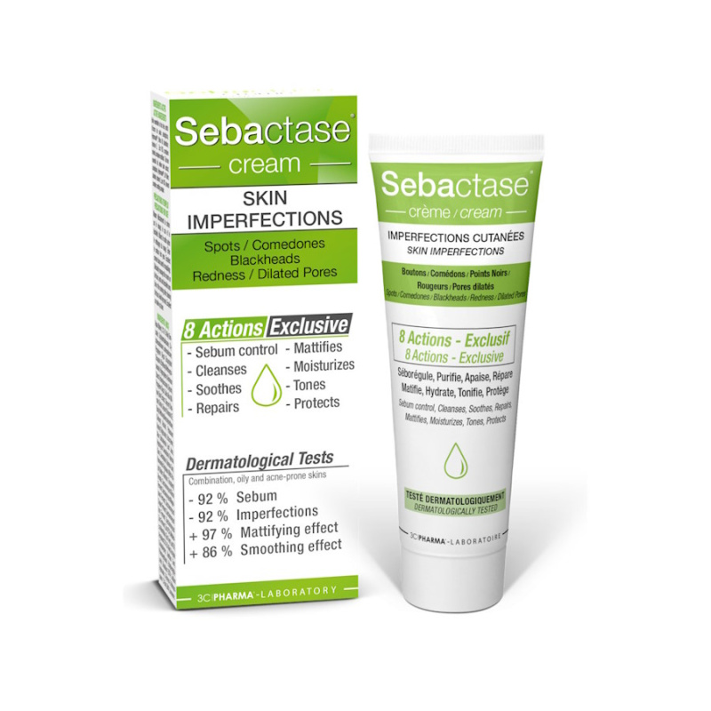 Sebactase intensyvus 8 poveikių kremas nuo spuogų su SPF15 50ml