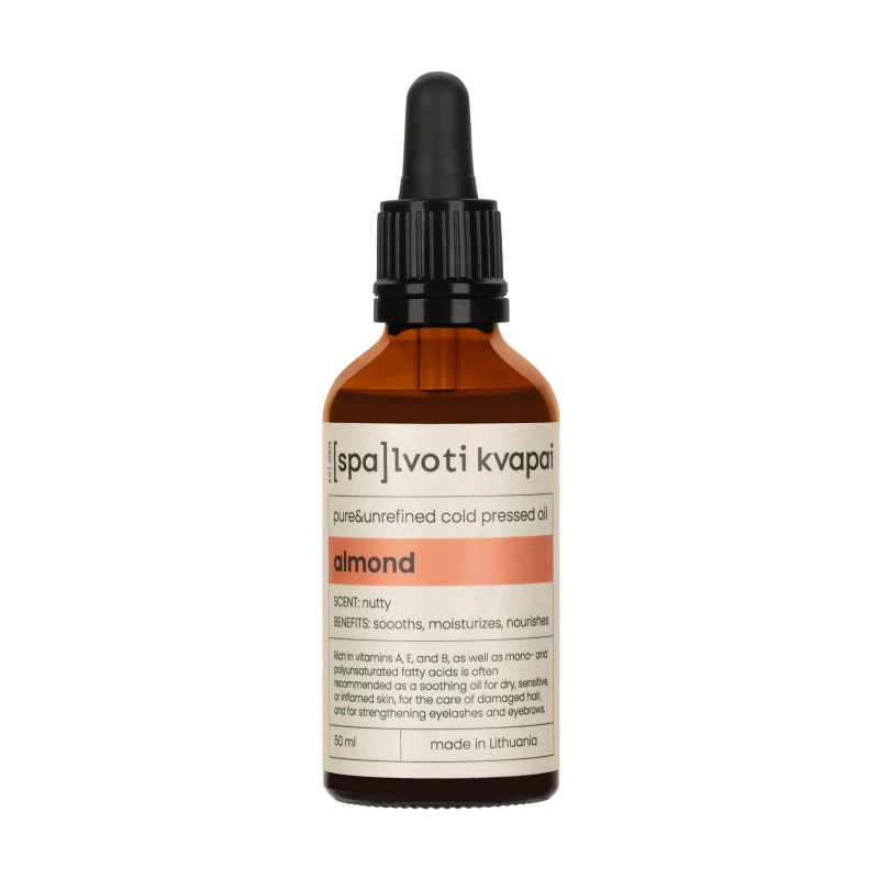 Luonnollinen puhdas öljy SPALVOTI KVAPAI Almond 50ml