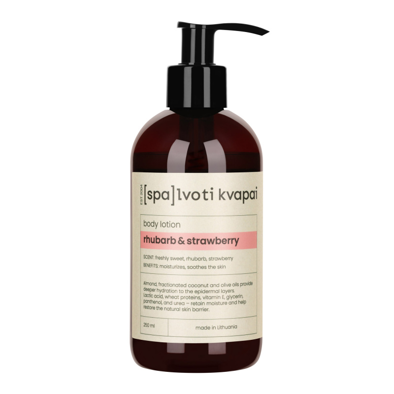 Vartalovoide SPALVOTI KVAPAI Rhubarb&Strawberry, 250 ml