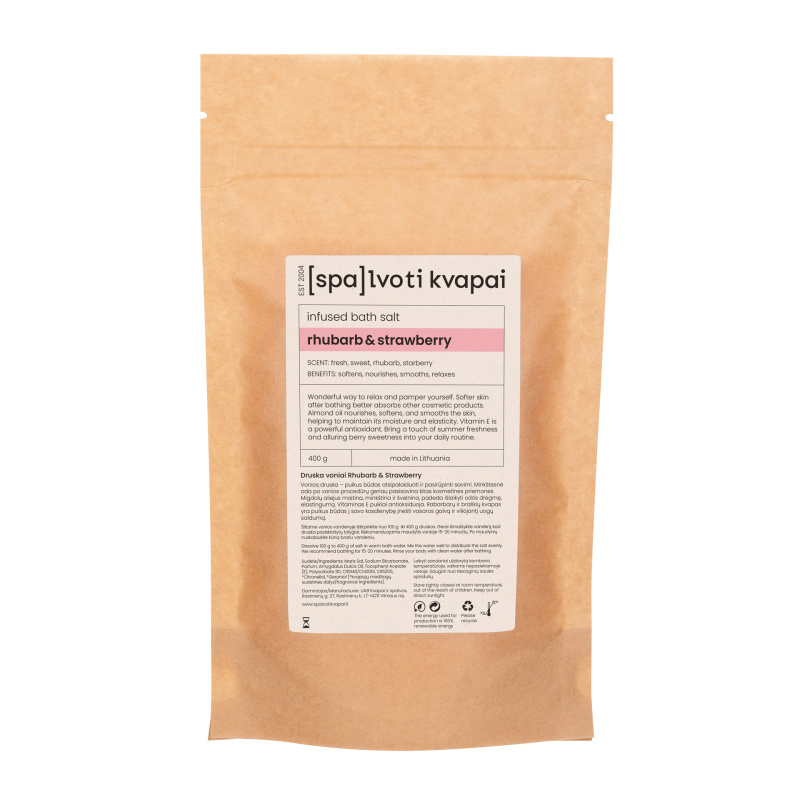 Druska voniai SPALVOTI KVAPAI Rhubarb&Strawberry, 400g