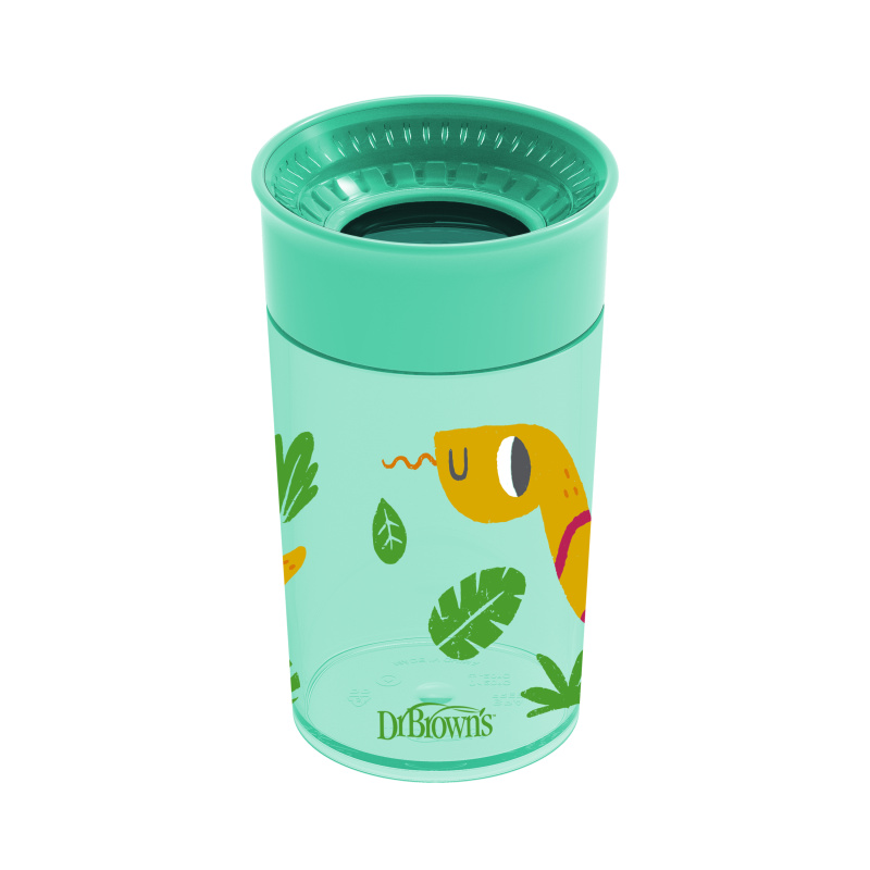 DR.BROWN’S gertuvė su dangteliu CHEERS 360 DECO 300ml, žalia