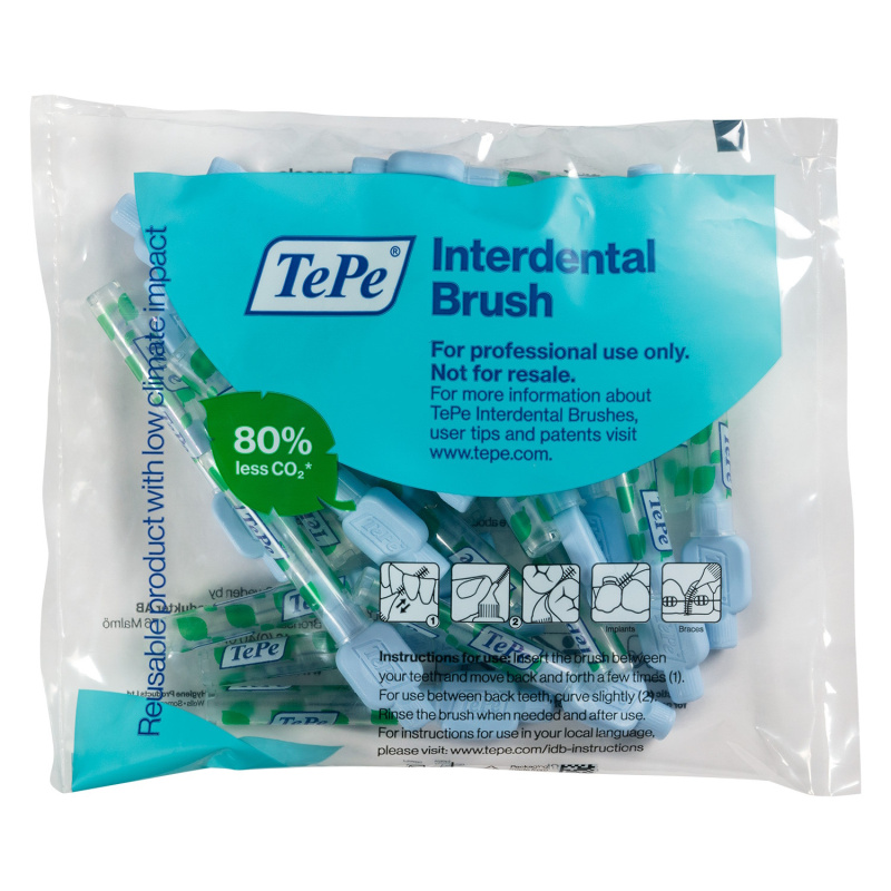Žydri ypač minkšti tarpdančių šepetėliai Tepe 0.6mm, ISO 3, 25 vnt.