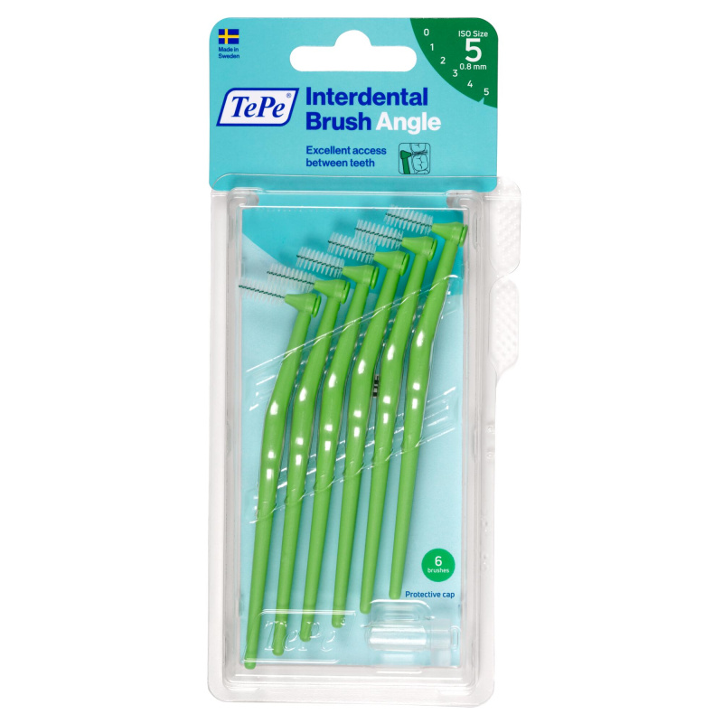 TePe Angle rohelised hambavaheharjad 0.8 mm, 6 tk
