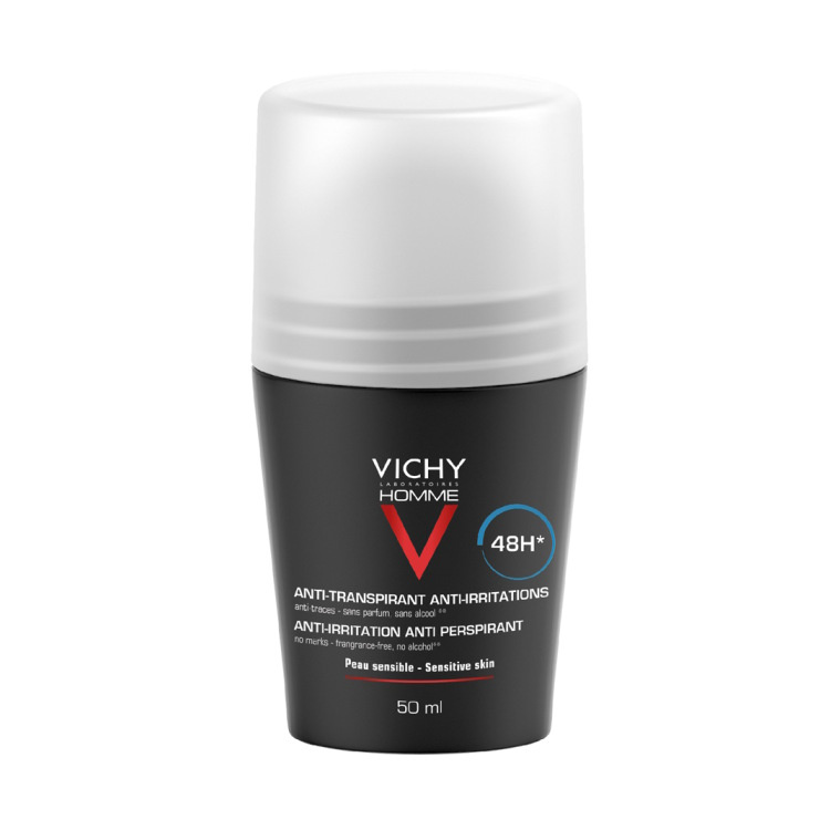 VICHY, dezodorantas antiperspirantas vyrams HOMME 48H, jautriai odai, 50 ml