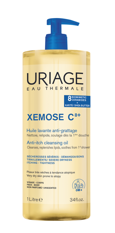 URIAGE, XEMOSE C8+ HUILE aliejinis prausiklis veidui ir kūnui, 1 l
