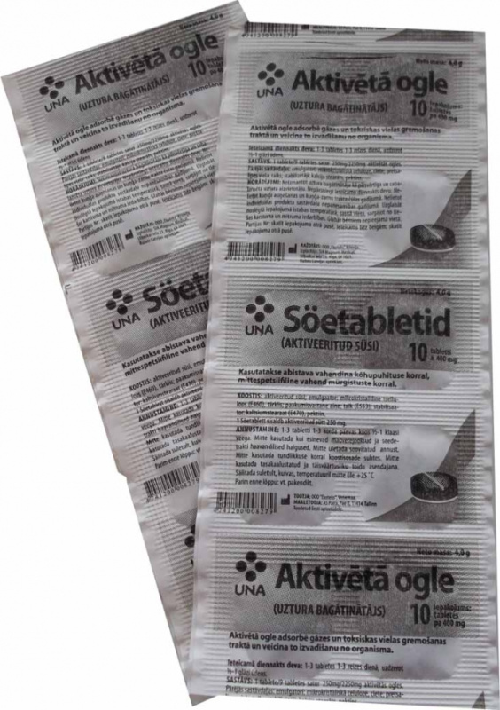 Aktyvinta anglis tabletėmis 260 mg, N10