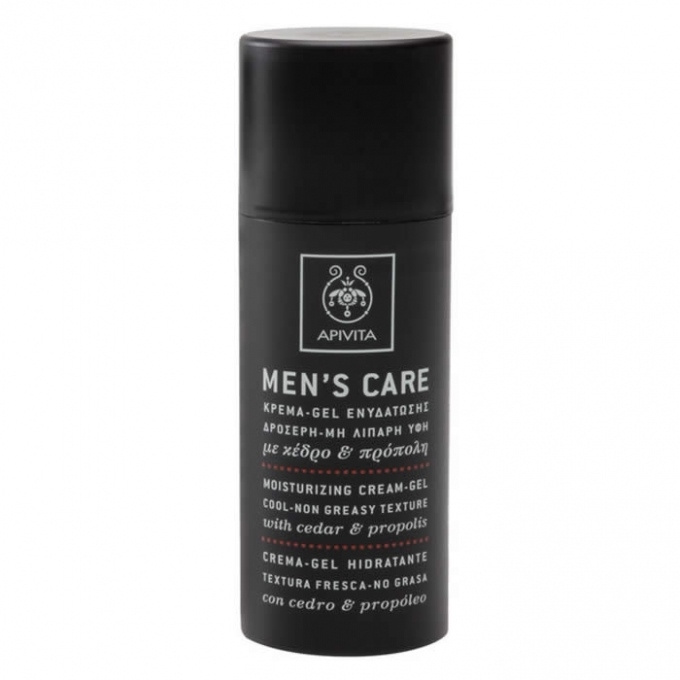 APIVITA MEN'S CARE drėkinamasis veido kremas-gelis vyrams, 50ml
