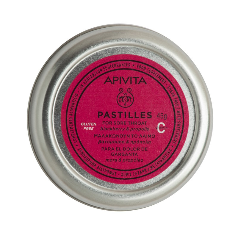 APIVITA, pastilės su gervuogemis ir propoliu, 45g