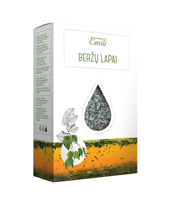 Beržų lapai (Folium Betulae) 40g Emili