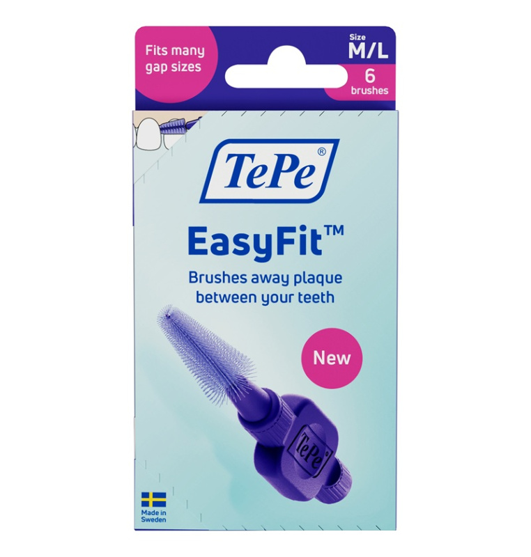 TePe EasyFit M/L szczoteczki międzyzębowe, 6 szt., pudełko