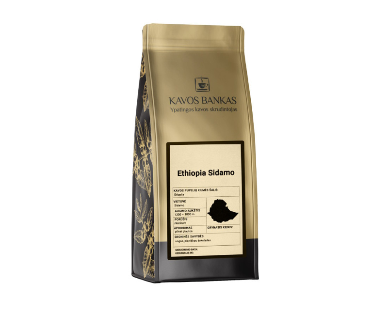 KAWA Etiopia Sidamo, średnio mielona, ​​250g