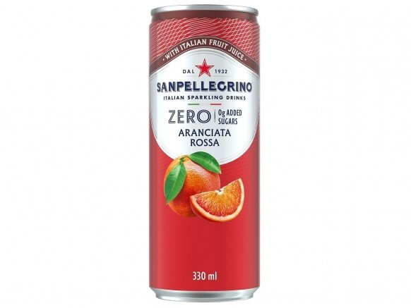 Orzeźwiający napój sokowy Aranciata Rosso ZERO, 0,33 l