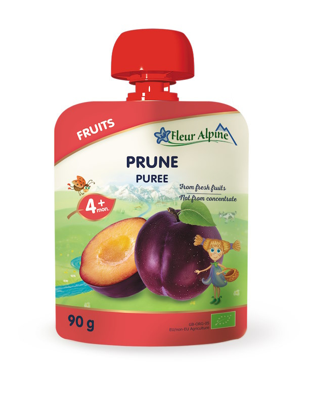 FLEUR ALPINE, ekologiška SLYVŲ tyrelė kūdikiams nuo 4 mėn., 90g