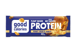Good Calories baltymų batonėlis vanilinis, su žemės riešutais ir datulėmis, 45g
