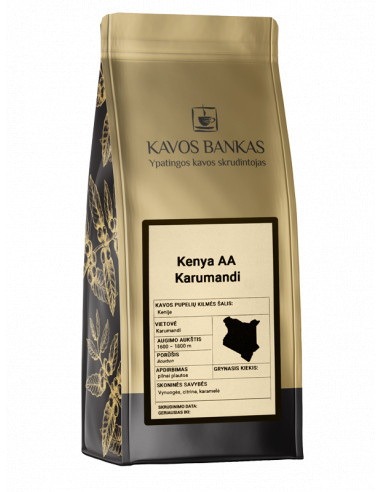 KAVA Kenia AA Plus Kirimara Estate, vidutinio malimo, 250g