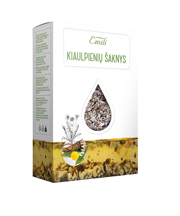 Kiaulpienių šaknys (Radix Taraxaci) 40g Emili