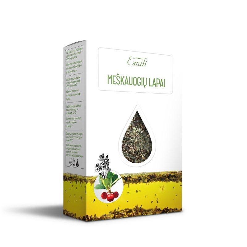 Meškauogių lapai (h. Uvae-Ursi) 40g Emili