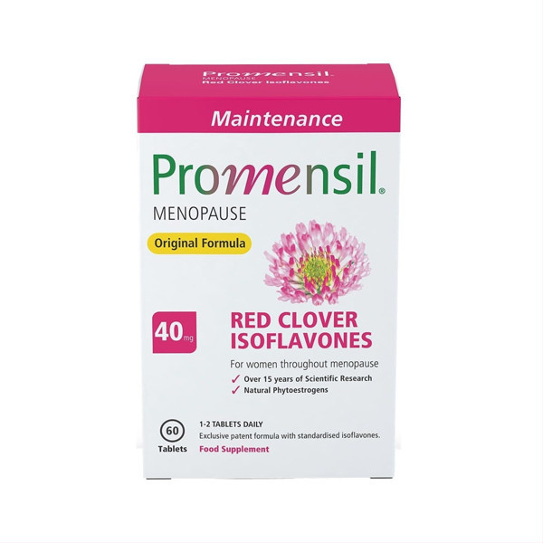 PROMENSIL Menopause su raudonojo dobilo izoflavonais, 40mg., N60