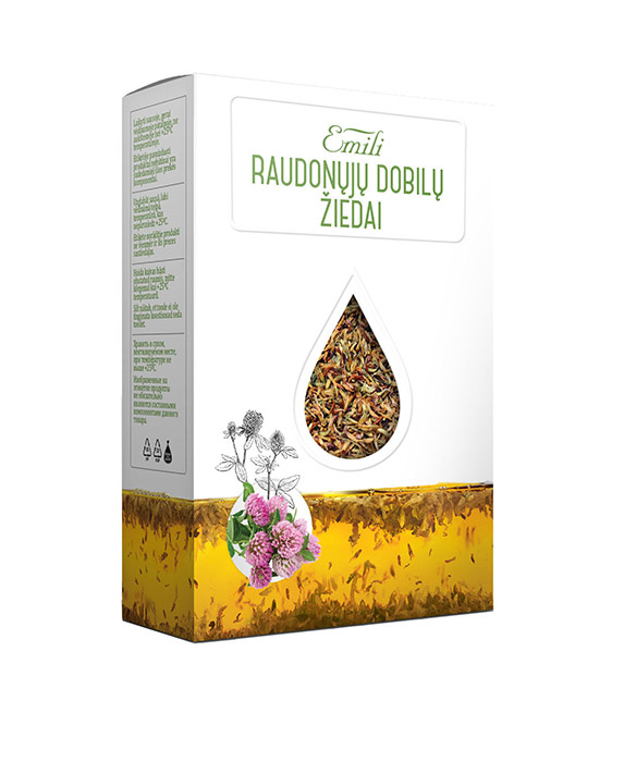 Raudonųjų dobilų žiedai (Flores Trifolii pratensis) 40g Emili
