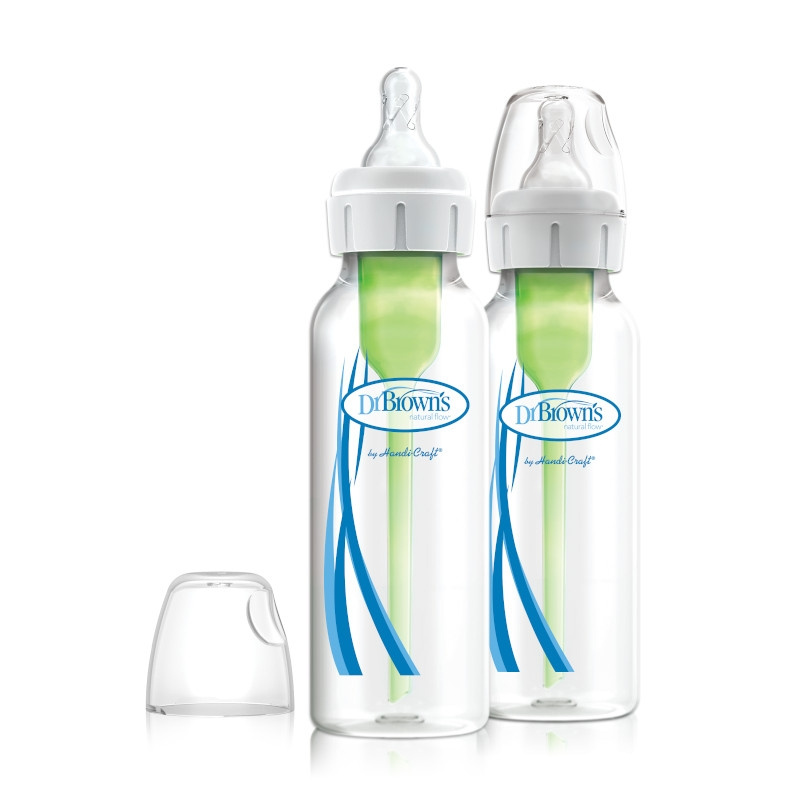 DR.BROWN'S plastikiniai buteliukai OPTIONS+ siauru kakleliu, 250ml, 2 vnt.